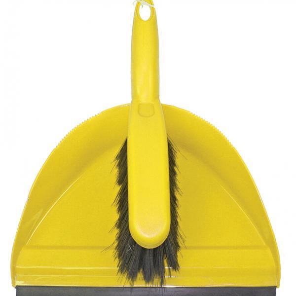 Dustpan and Brush Set Yellow Premiserv